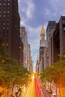Images Dated 2nd February 2017: View down 42nd street from to the Chrysler building, New York, USA