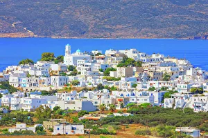 View of Adamas port, Adamas, Milos Island, Cyclades Islands, Greece
