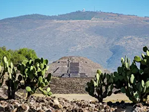 Teotihuacan Prints: View over the Avenue of the Dead towards the Pyramid of the Moon