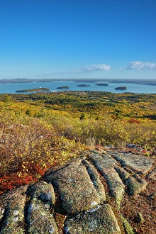 Bar Harbor Prints: View towards Bar Harbour, Cadillac Mountain