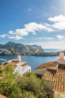 View over the bay of Port d`Andratx, Mallorca, Balearic Islands, Spain