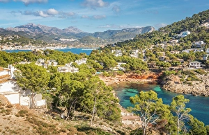 South Prints: View of the bay of Port d`Andratx, Mallorca, Balearic Islands, Spain