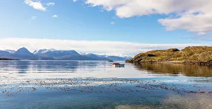 Patagonia Prints: View of Beagle Channel from Tierra del Fuego Island, Ushuaia, Tierra del Fuego, Argentina