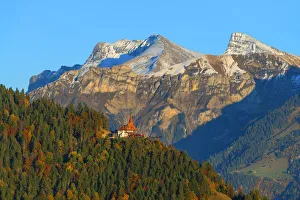 Beatenberg Prints: View from Beatenberg to Harder Kulm, Berner Oberland, Switzerland