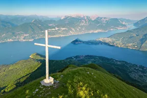 Grigna Prints: View towards Bellagio and Como Lake from mount Crocione