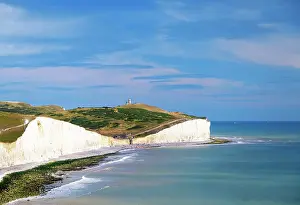 English Channel Prints: View towards Birling Gap and Belle Tout (Belle Toute) Lighthouse