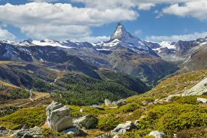 Daytime Collection: View from Blauherd to Matterhorn (4478m), Zermatt, Valais, Swiss Alps, Switzerland