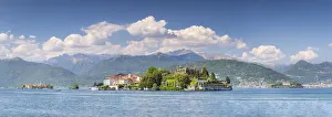 Maggiore Prints: View of the Borromean Islands, Isola dei Pescatori, Isola Bella, Isola Madre and Scoglio
