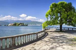 Maggiore Prints: View of the Borromean Islands, Isola dei Pescatori and Isola Bella from a balcony
