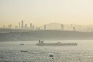 Bosphorus Gallery: View over the Bosphorus to the asian side of Istanbul, Turkey