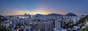 View over Botafogo towards the Sugarloaf Mountain at dawn, Rio de Janeiro, Brazil