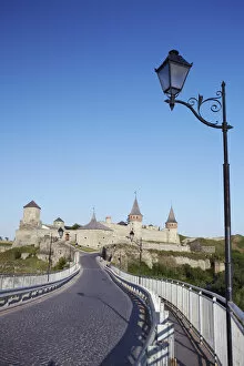 Images Dated 29th January 2010: View of bridge across to Old Castle, Kamyanets-Podilsky, Podillya, Ukraine