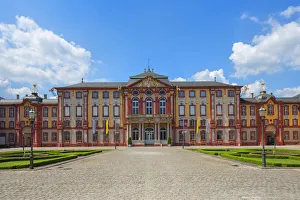 Front view of Bruchsal Castle, Bruchsal, Baden-Württemberg, Germany