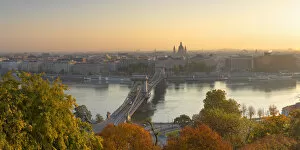 View of Budapest at sunrise, Budapest, Hungary