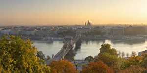 View of Budapest at sunrise, Budapest, Hungary