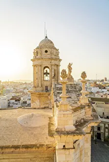 The view from Cadiz cathedral, Cadiz, Andalusia, Spain