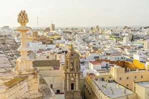 The view from Cadiz cathedral, Cadiz, Andalusia, Spain