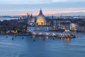 Accademia Bridge Gallery: View from the Campanile di San Giogio Maggiore on Santa Maria della Salute and the