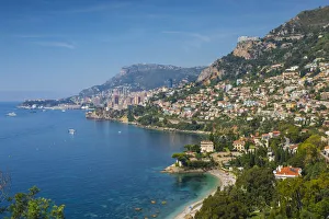 View from Cap Martin towards Monaco, Alpes-Maritimes, Provence-Alpes-Cote D Azur