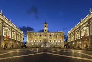 Government Prints: View of the Capitoline Hill with lines leading to the Palazzo Senatorio