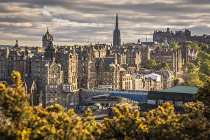 View from Carlton Hill of Edinburgh Old Town, City of Edinburgh, Scotland, Great Britain