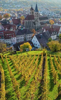 Images Dated 20th July 2022: View from the castle towards the old town with Parish Church of St