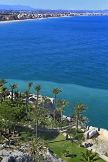 View from castle, Peniscola, Valencian Community, Spain