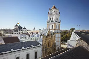 View of Cathedral, Sucre (UNESCO World Heritage Site), Bolivia