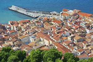 Top view of Cefalu from La Rocca, Cefalu, Sicily, Italy, Europe