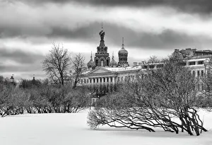 Tour Prints: View towards Church on Spilt Blood (Khram Spasa na Krovi) from the Field of Mars (Marsovo Pole)