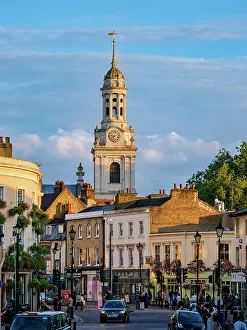 Greenwich Prints: View over Church Street towards St Alfege Church at sunset