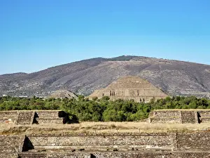 Ciudadela Prints: View over the Citadel towards the Pyramid of the Sun, Teotihuacan, Mexico State, Mexico