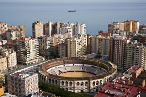 C Ulture Prints: View of the city of Malaga from the castle of Gibralfaro, Andalusia, Spain