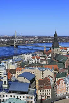 Images Dated 26th July 2010: View of city from St. Peters Church, Riga, Latvia