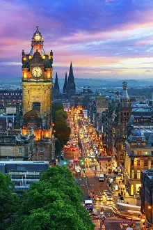 Clock Tower Prints: View towards the Clock Tower of the Balmoral Hotel