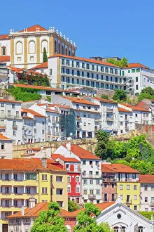 Centro Region Prints: View of Coimbra old town, Coimbra, Coimbra district, Centro Region, Portugal
