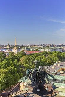Images Dated 24th March 2016: View from the Colonnade of St. Isaacs Cathedral, Saint Petersburg, Russia