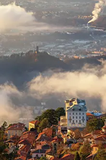 Como Prints: A view of Como and Como province from Volta Lighthouse (Faro Voltiano) Brunate