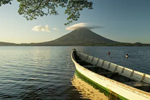 Ometepe Island Prints: View of Concepcion Volcano at sunset