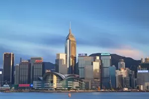 Images Dated 17th June 2015: View of Convention Centre and Hong Kong Island skyline, Hong Kong, China
