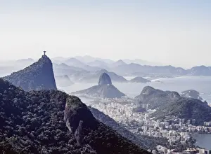 View towards Corcovado and Sugarloaf Mountains from Tijuca Forest National Park, Rio de Janeiro