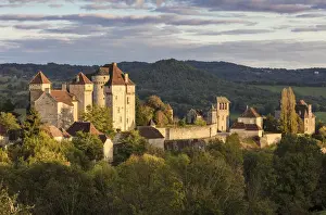 Limousin Prints: A view of Curemonte labelled l un des plus beaux villages de France (most beautiful
