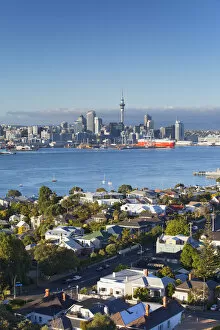 Images Dated 27th February 2014: View of Devonport and Auckland skyline, Auckland, North Island, New Zealand