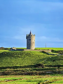 Doolin Prints: View towards the Doonagore Castle, Doonagore, County Clare, Ireland