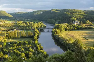 View over Dordogne River, Beynac-et-Cazenac, Beynac, Dordogne, France