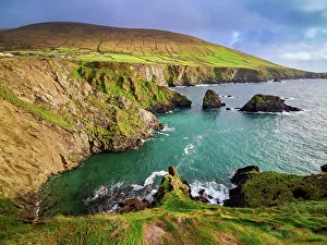 Dun Chaoin Prints: View over Dunquin Pier towards Dunmore Head, Dingle Peninsula, County Kerry, Ireland