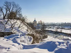 Lublin Voivodeship Prints: View towards The Eastern Orthodox Church of the Transfiguratiion of Jesus, winter, Lublin