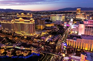Eiffel Tower Prints: View from Eiffel Tower at Paris Las Vewgas Hotel and Casino, Las Vegas, Nevada, USA