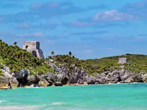 Yucatan Prints: View towards El Castillo and Temple of the God of Wind