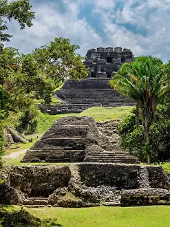Plaza A Prints: View towards El Castillo, Xunantunich Archaeological Site, Cayo District, Belize
